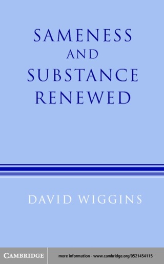 Sameness and Substance Renewed