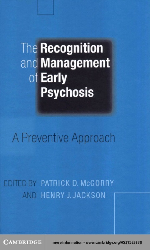Cover image for book The Recognition and Management of Early Psychosis