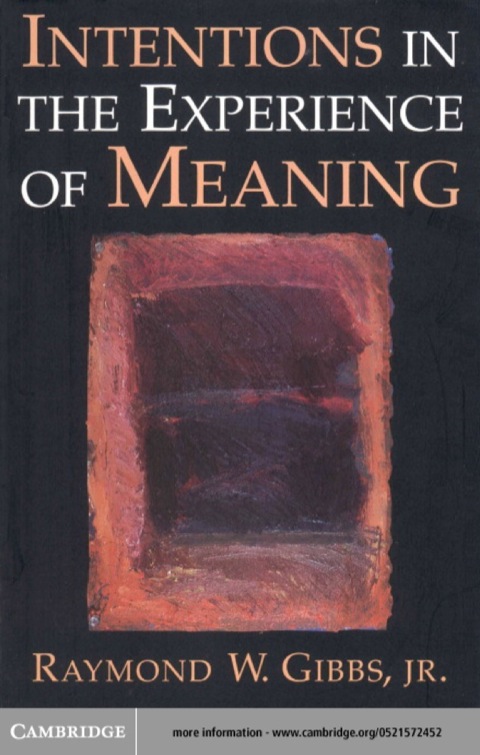 Cover image for book Intentions in the Experience of Meaning