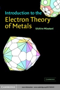 Introduction to the Electron Theory of Metals 1st edition ...