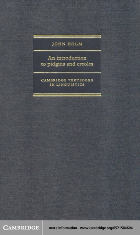Cover image for book An Introduction to Pidgins and Creoles
