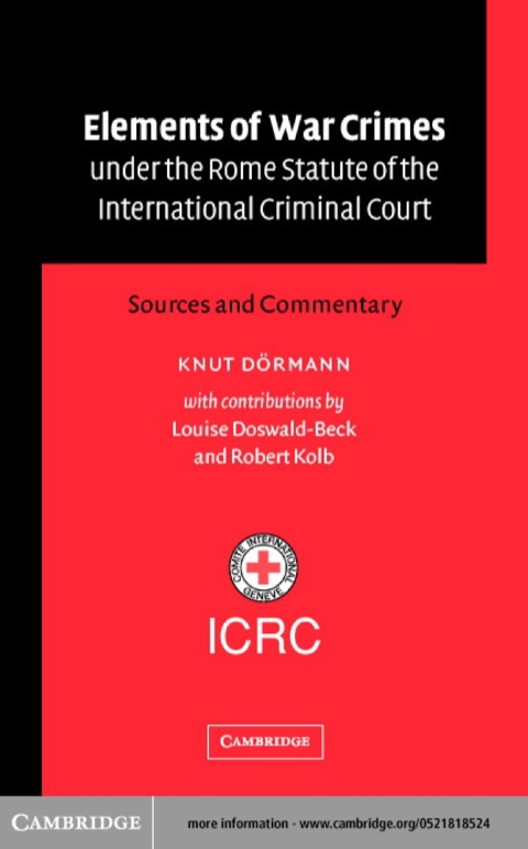Cover image for book Elements of War Crimes under the Rome Statute of the International Criminal Court