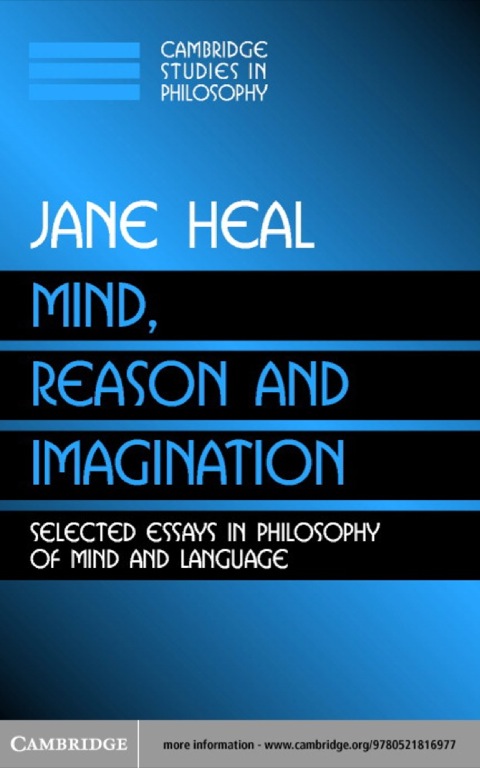Cover image for book Mind, Reason and Imagination