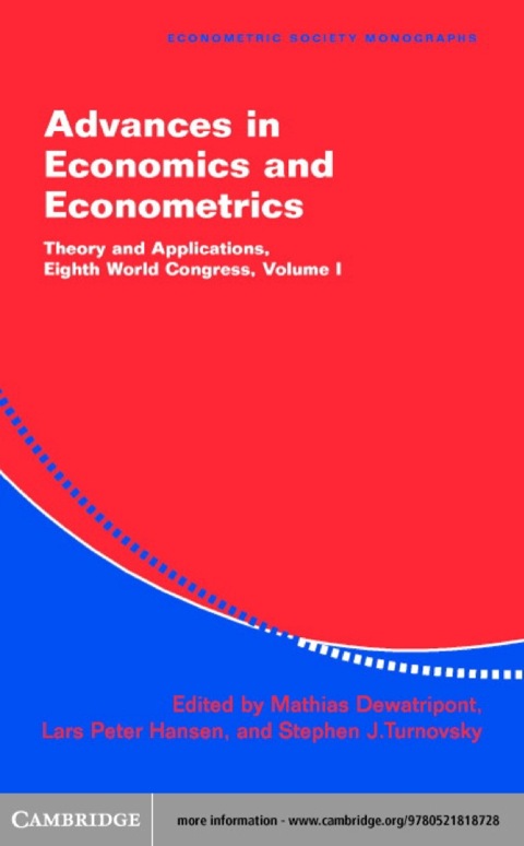 Cover image for book Advances in Economics and Econometrics: Volume 1