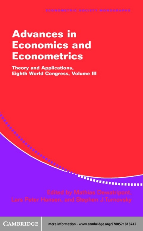 Cover image for book Advances in Economics and Econometrics: Volume 3
