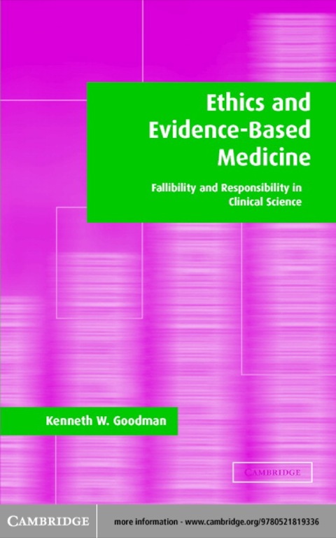 Cover image for book Ethics and Evidence-Based Medicine