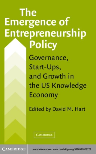 The Emergence of Entrepreneurship Policy
