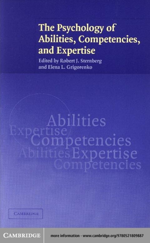 Cover image for book The Psychology of Abilities, Competencies, and Expertise