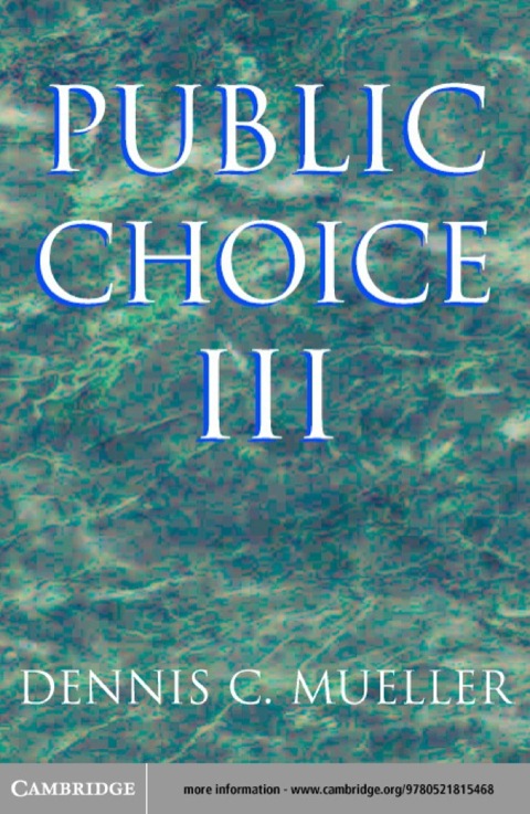 Cover image for book Public Choice III