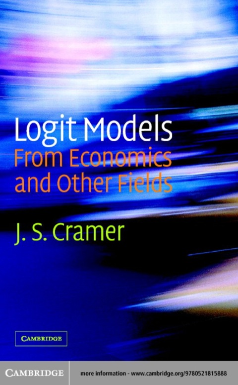 Cover image for book Logit Models from Economics and Other Fields