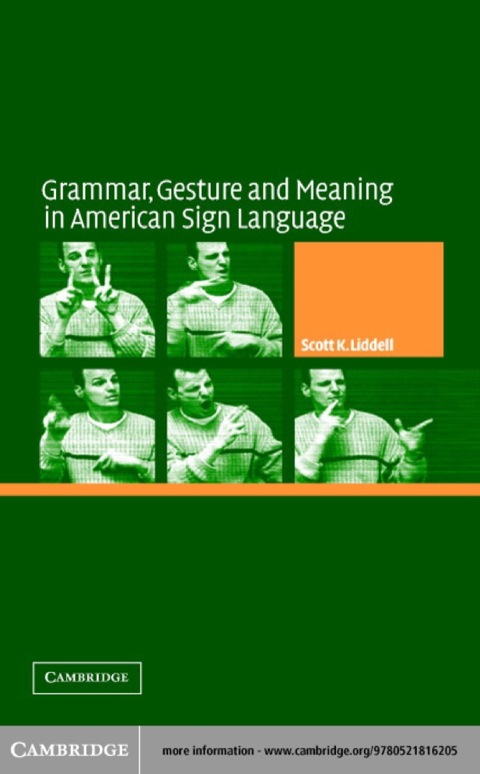 Cover image for book Grammar, Gesture, and Meaning in American Sign Language