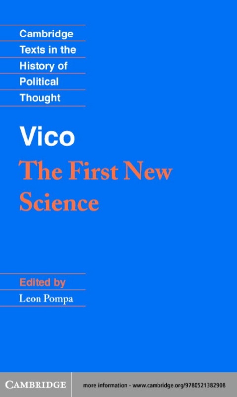 Cover image for book Vico: The First New Science