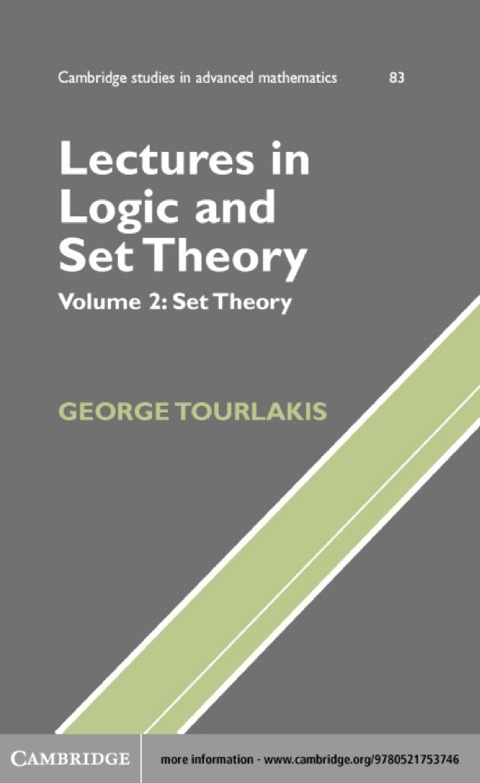 Cover image for book Lectures in Logic and Set Theory: Volume 2, Set Theory