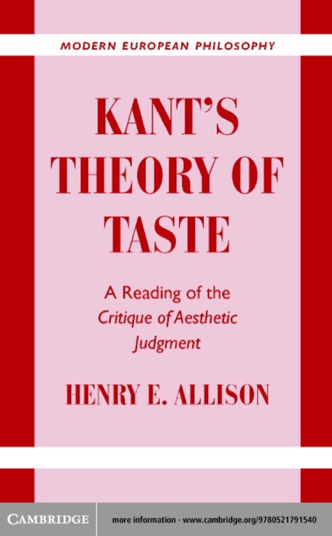 Cover image for book Kant's Theory of Taste