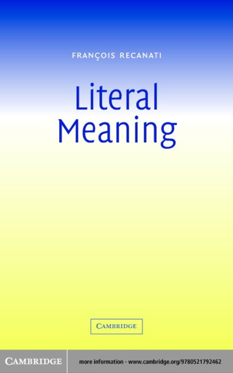 Cover image for book Literal Meaning