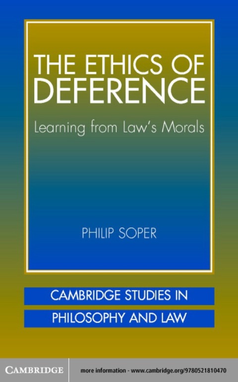 Cover image for book The Ethics of Deference