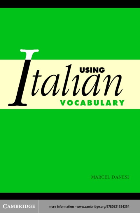 Cover image for book Using Italian Vocabulary