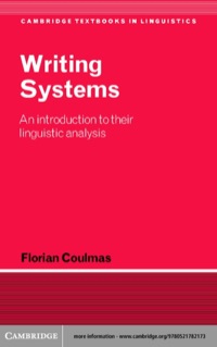 Cover image: Writing Systems 1st edition 9780521782173