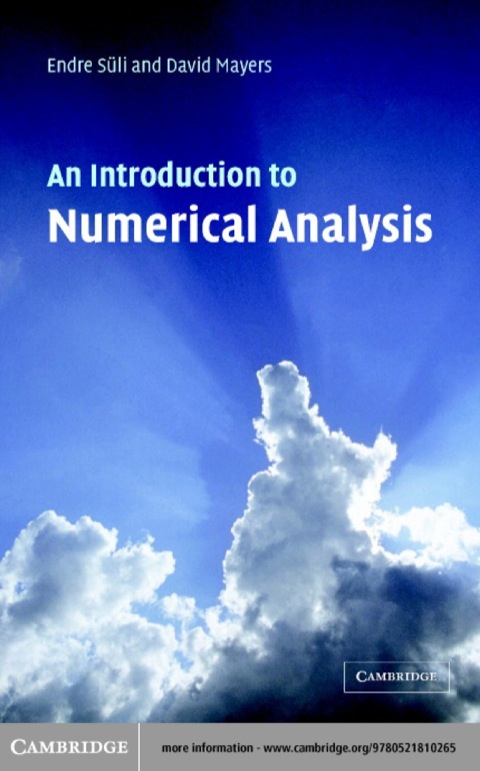 Cover image for book An Introduction to Numerical Analysis