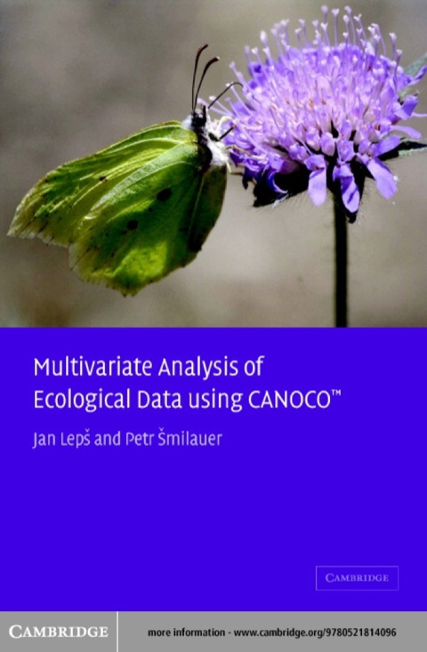 Cover image for book Multivariate Analysis of Ecological Data using CANOCO