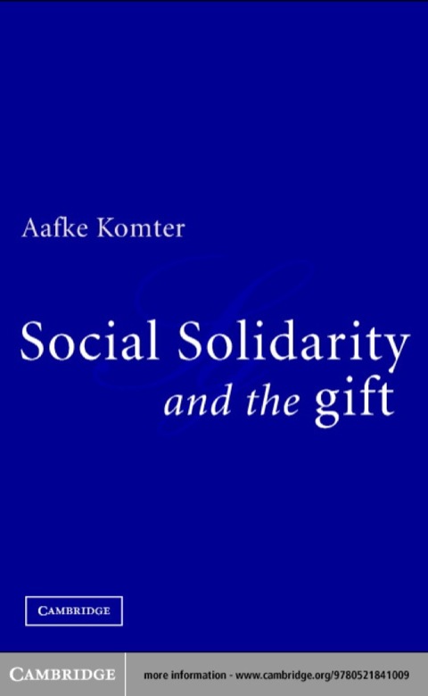 Cover image for book Social Solidarity and the Gift