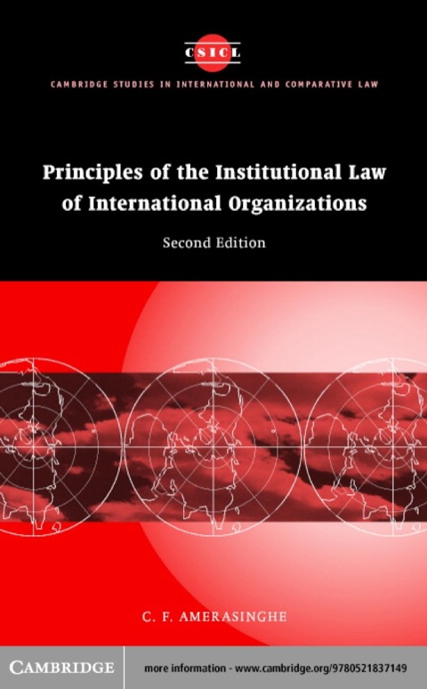 Cover image for book Principles of the Institutional Law of International Organizations