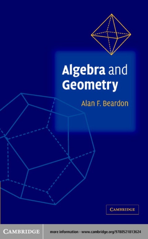 Cover image for book Algebra and Geometry