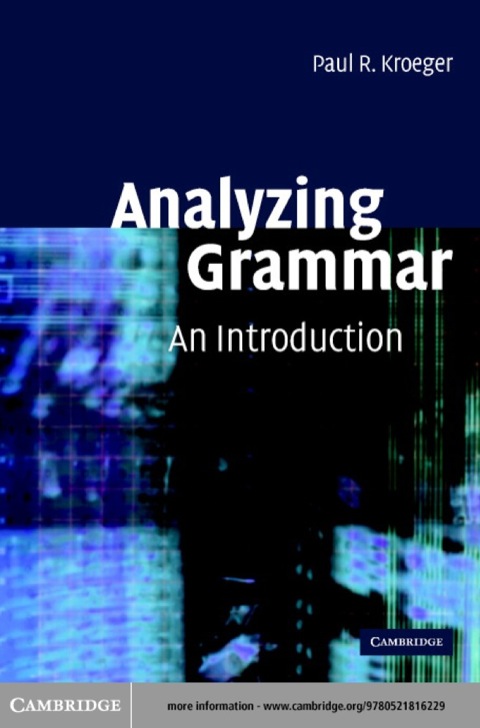 Cover image for book Analyzing Grammar