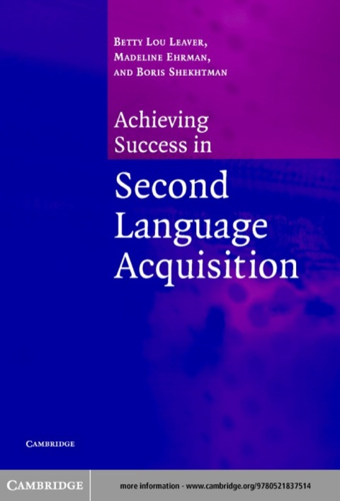 Cover image for book Achieving Success in Second Language Acquisition