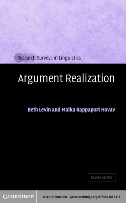 Cover image for book Argument Realization