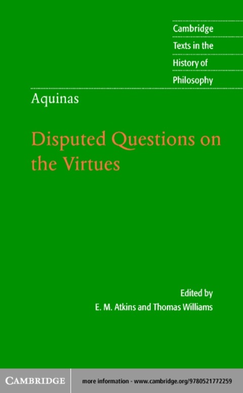 Cover image for book Thomas Aquinas: Disputed Questions on the Virtues