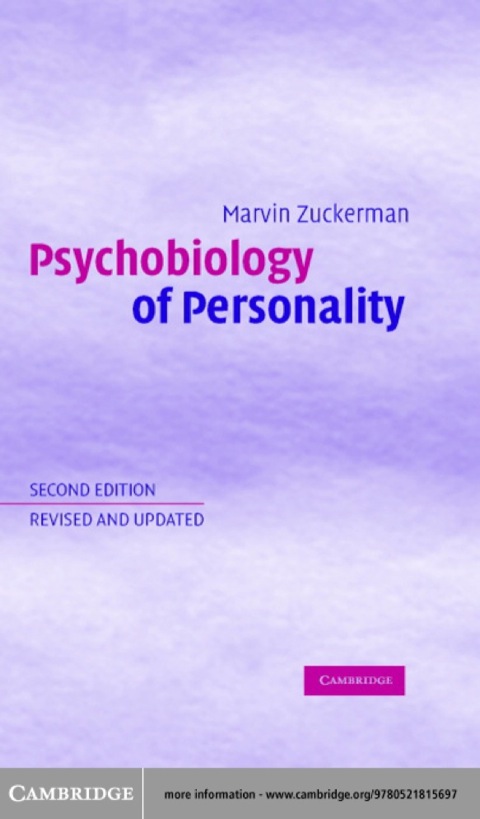 Cover image for book Psychobiology of Personality