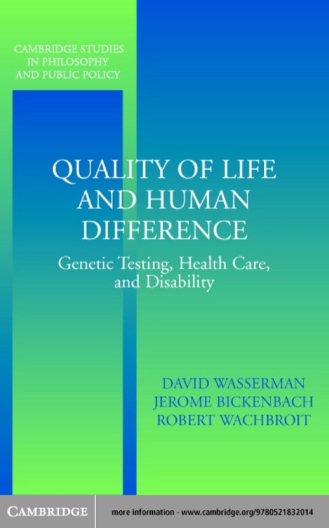 Cover image for book Quality of Life and Human Difference