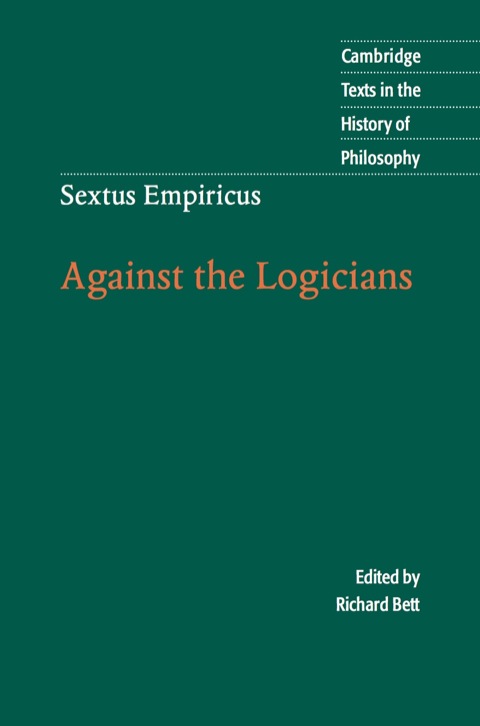 Cover image for book Sextus Empiricus: Against the Logicians
