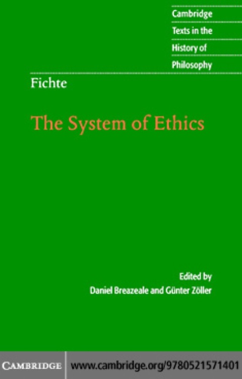 Cover image for book Fichte: The System of Ethics