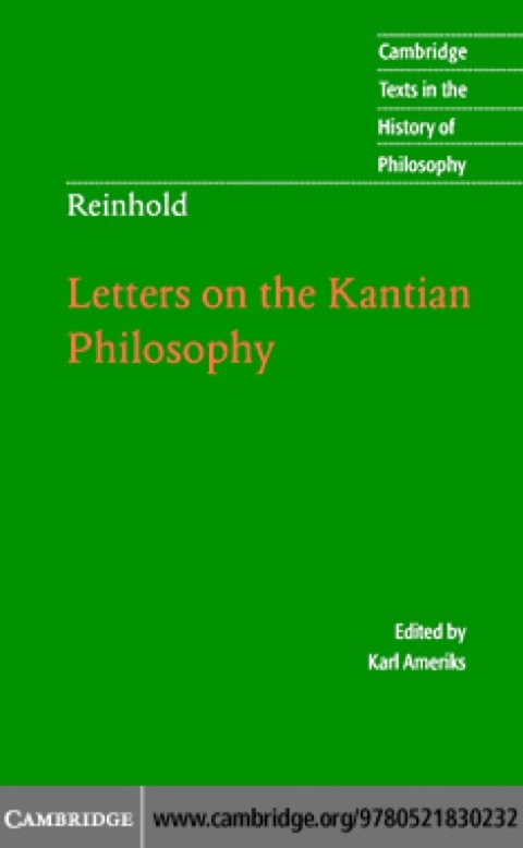 Cover image for book Reinhold: Letters on the Kantian Philosophy