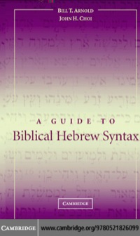 Cover image: A Guide to Biblical Hebrew Syntax 1st edition 9780521826099