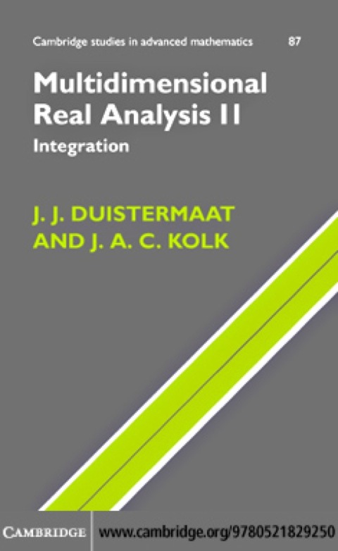 Cover image for book Multidimensional Real Analysis II