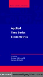 “Applied Time Series Econometrics” (9780511208447)