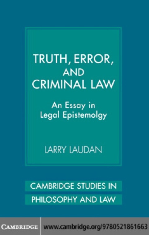Cover image for book Truth, Error, and Criminal Law