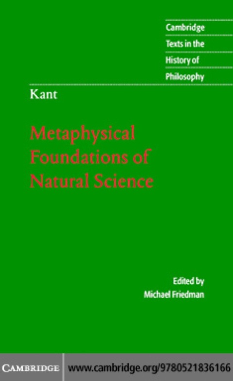 Cover image for book Kant: Metaphysical Foundations of Natural Science