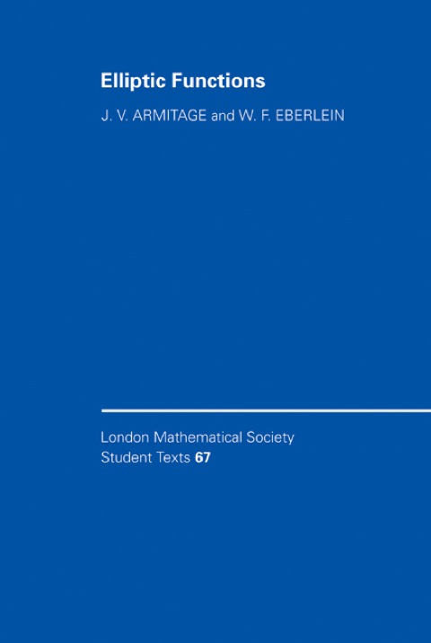 Cover image for book Elliptic Functions