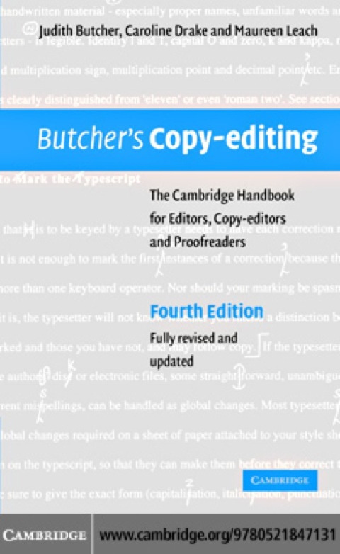 Cover image for book Butcher's Copy-editing