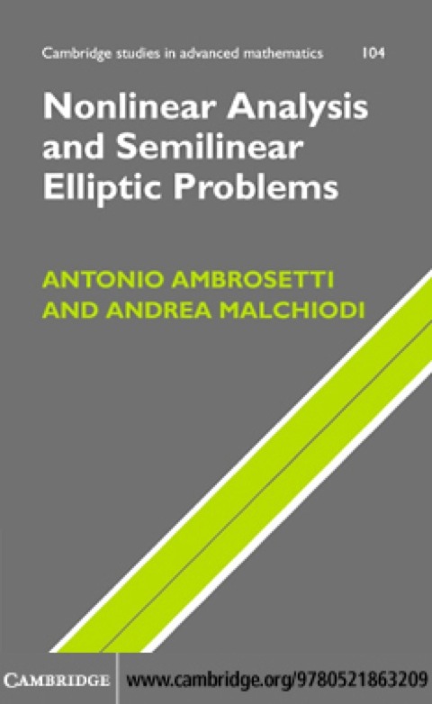 Nonlinear Analysis and Semilinear Elliptic Problems 