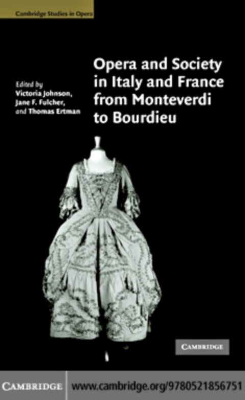 Cover image for book Opera and Society in Italy and France from Monteverdi to Bourdieu