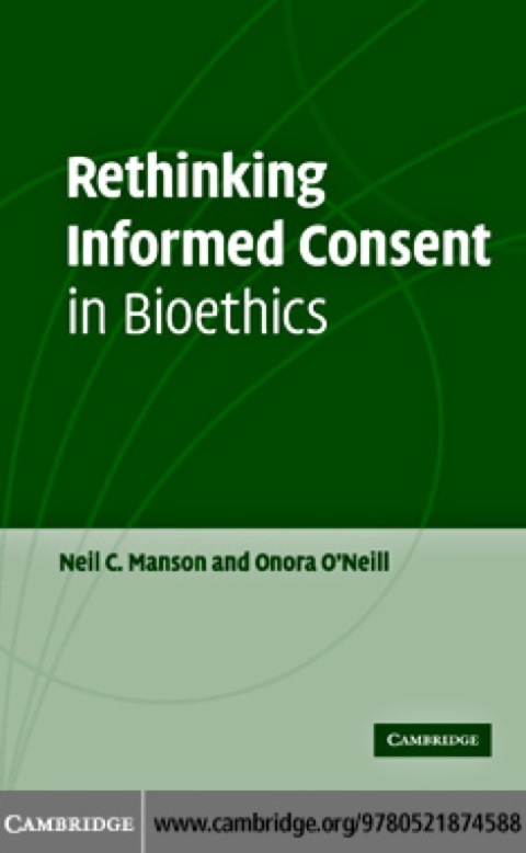 Cover image for book Rethinking Informed Consent in Bioethics