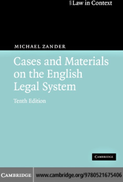 Cover image for book Cases and Materials on the English Legal System
