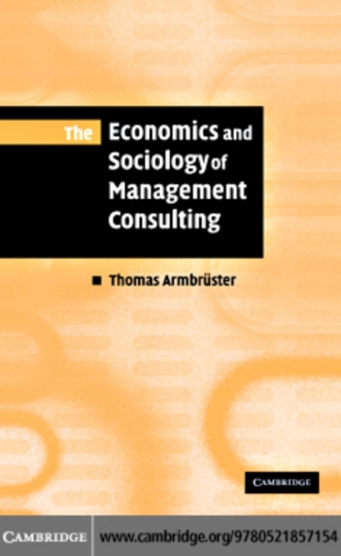 Cover image for book The Economics and Sociology of Management Consulting