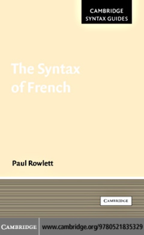 Cover image for book The Syntax of French