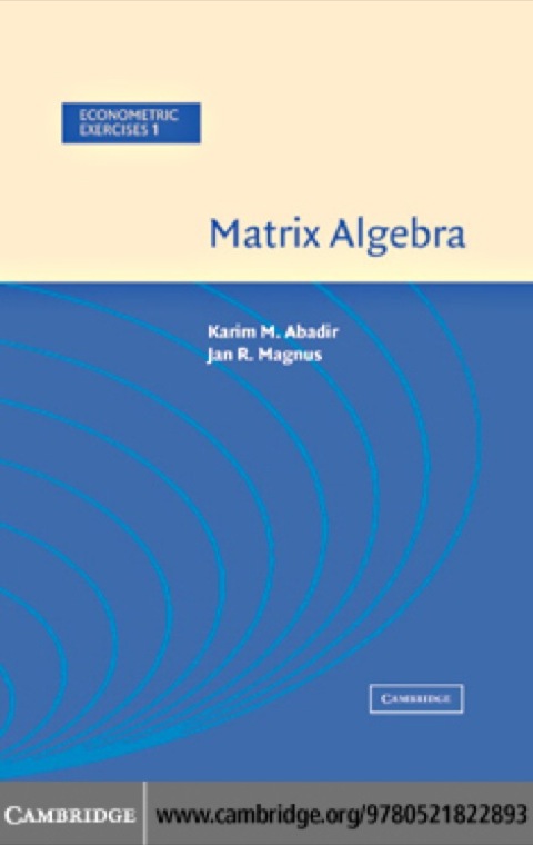 Cover image for book Matrix Algebra